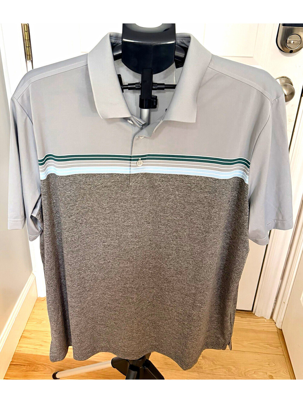 Cutter & Buck DryTec Men's XL Striped Short Sleeve Polo Moisture Wicking [COPY]